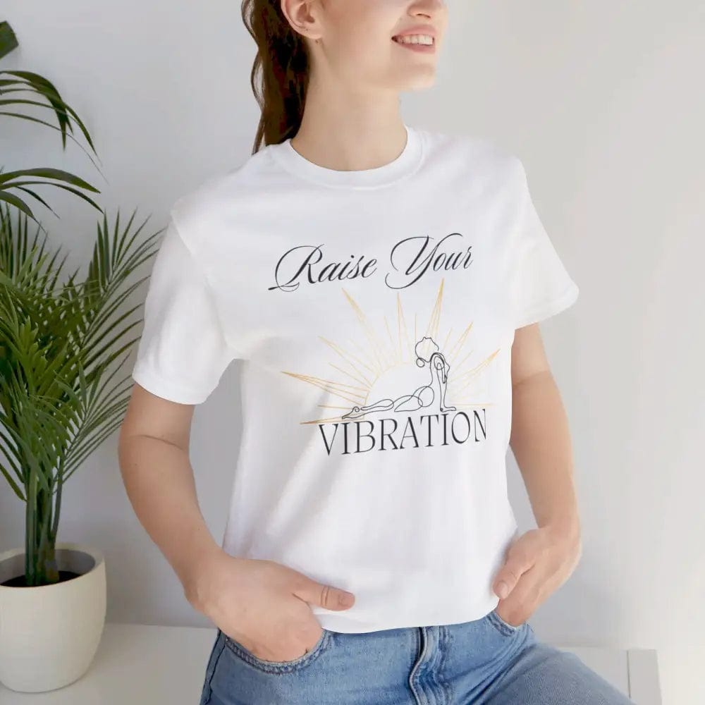 Raise your vibration Unisex Jersey Short Sleeve Yoga Tee - T-Shirt