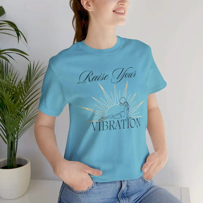 Raise your vibration Unisex Jersey Short Sleeve Yoga Tee - T-Shirt