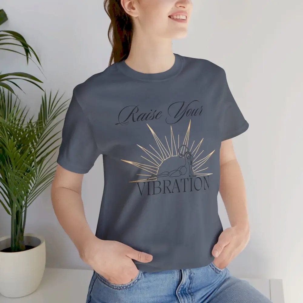 Raise your vibration Unisex Jersey Short Sleeve Yoga Tee - T-Shirt