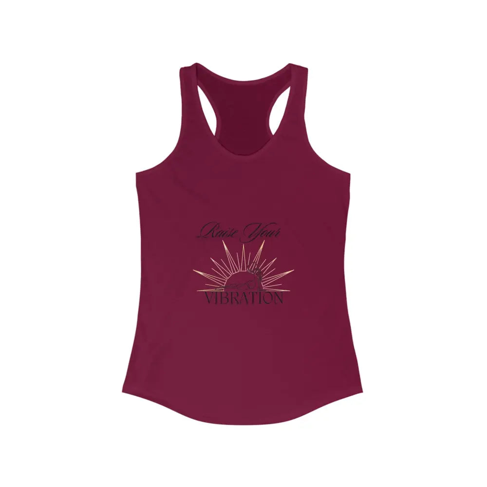 Raise Your Vibration Women’s Ideal Racerback Tank - Solid Cardinal Red / XS - Tank Top