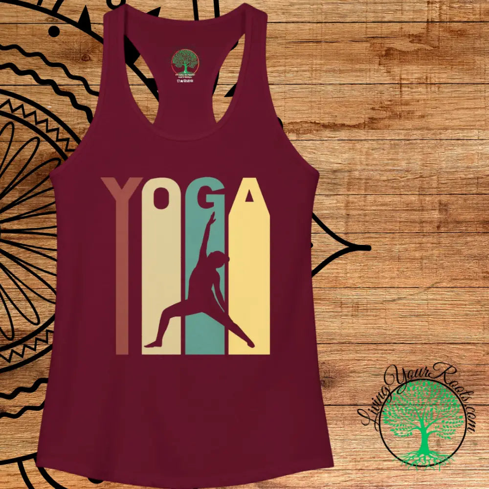 Retro Yoga Racerback Tank, Women’s Retro-Style Yoga Tank - Tank Top