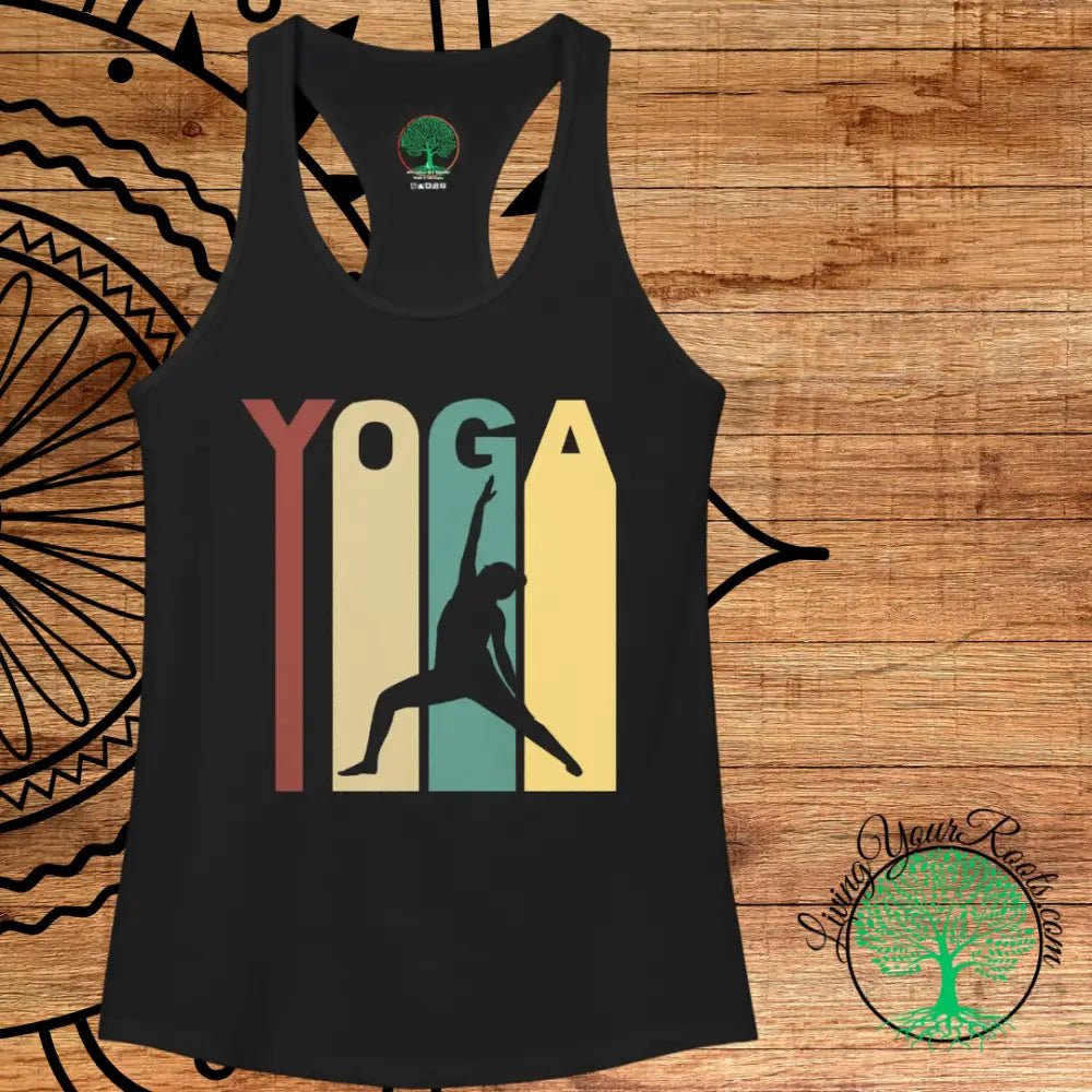 Retro Yoga Racerback Tank, Women’s Retro-Style Yoga Tank - Tank Top