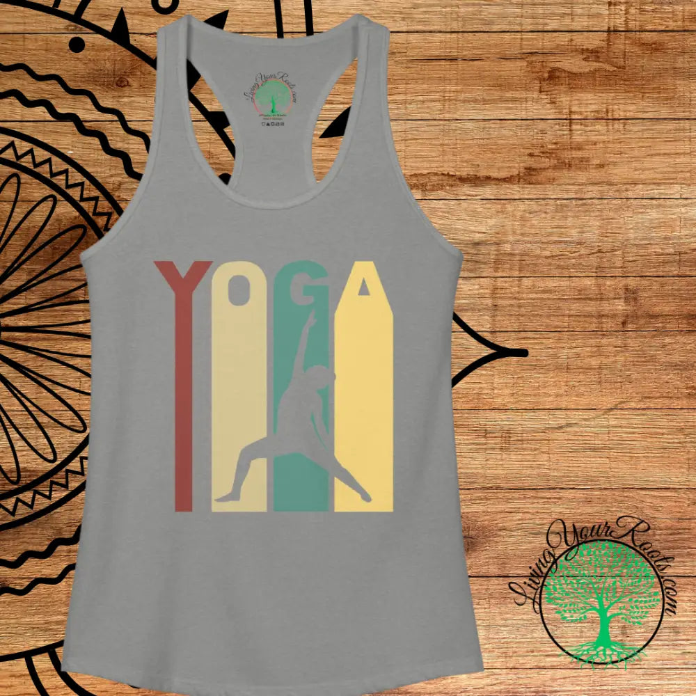 Retro Yoga Racerback Tank, Women’s Retro-Style Yoga Tank - Tank Top