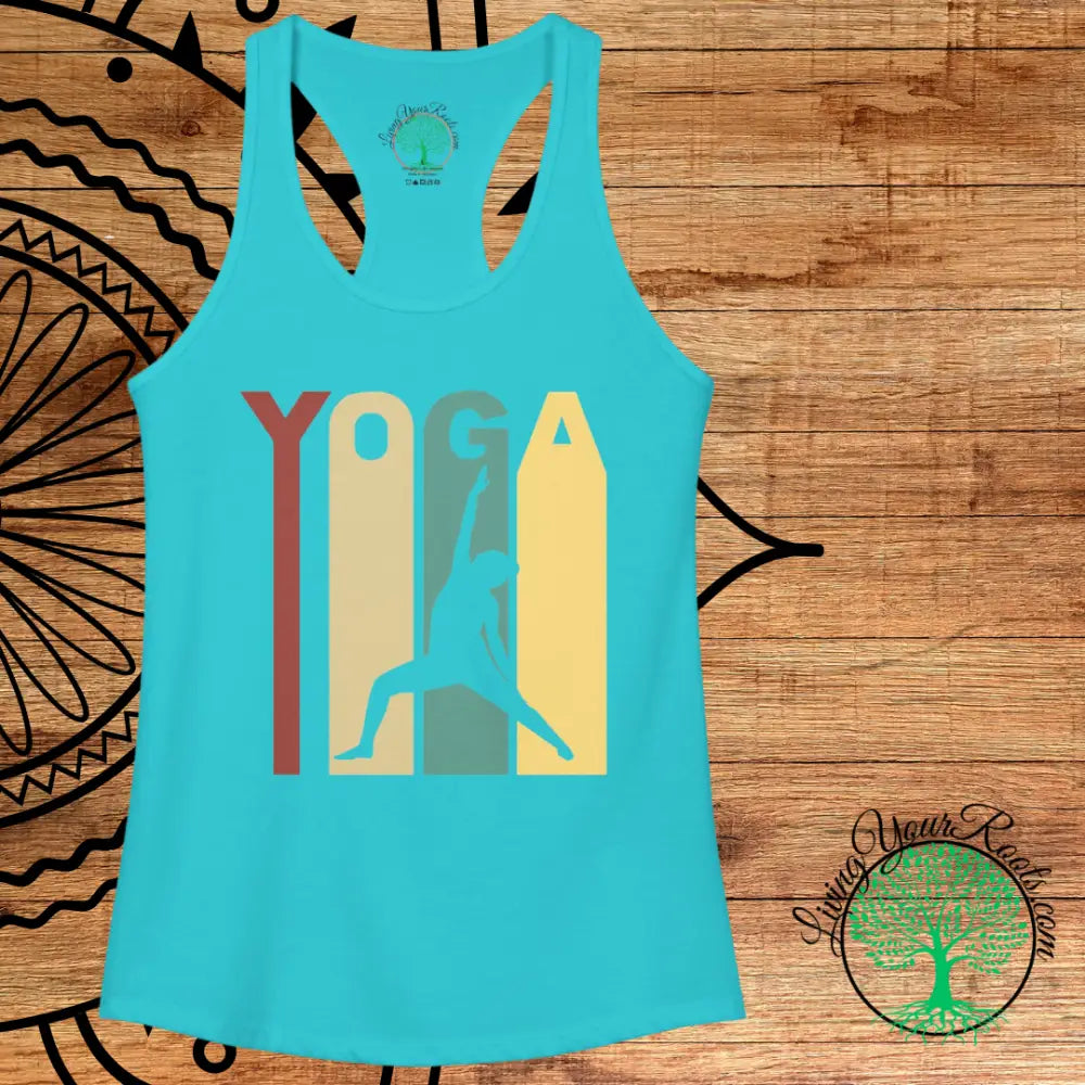 Retro Yoga Racerback Tank, Women’s Retro-Style Yoga Tank - Tank Top