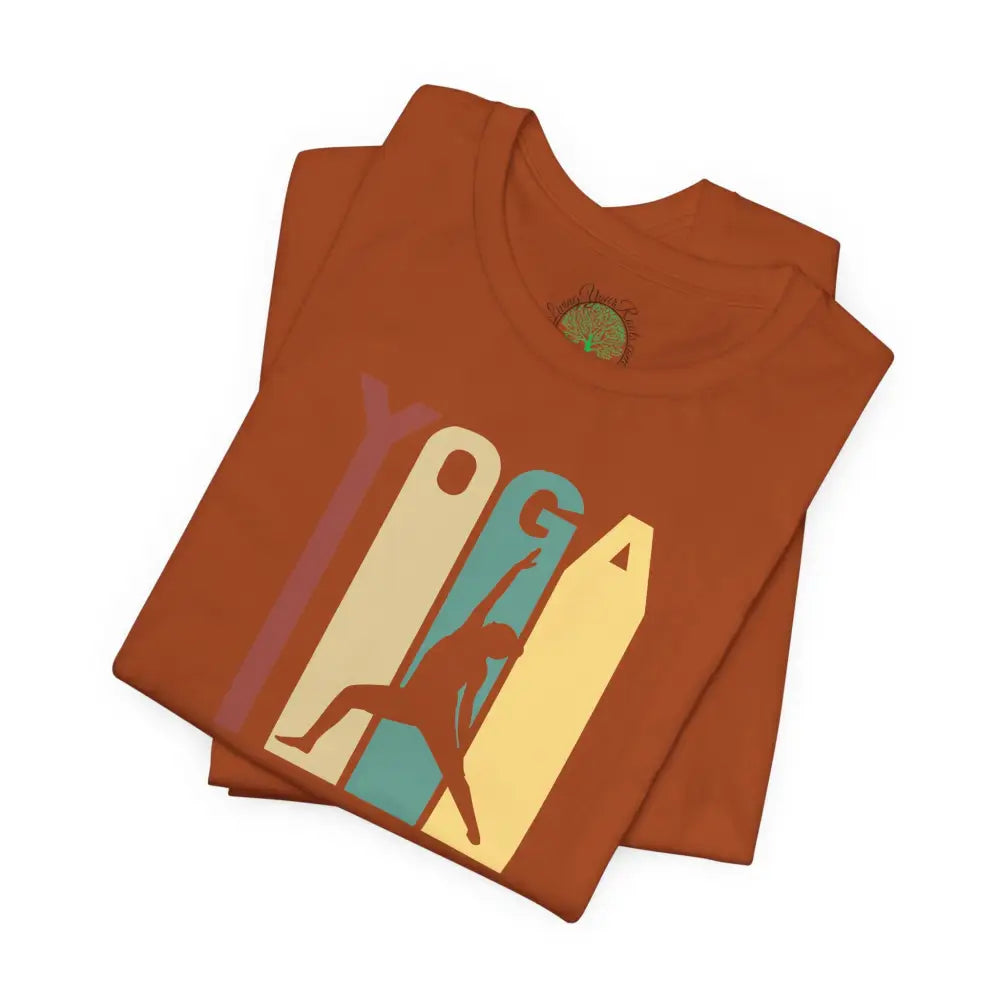 Retro Yoga Tee, Retro Yoga Graphic T-Shirt - T-Shirt