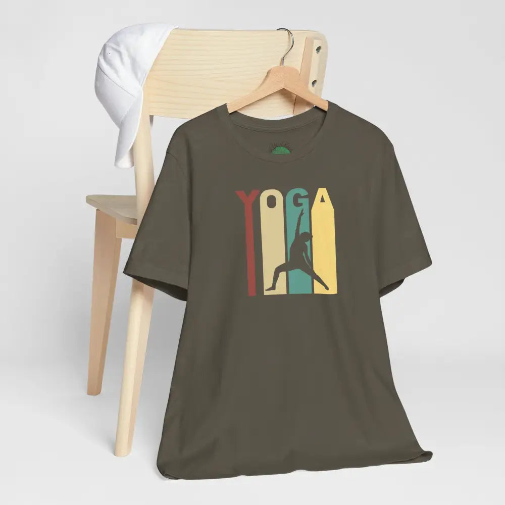 Retro Yoga Tee, Retro Yoga Graphic T-Shirt - T-Shirt