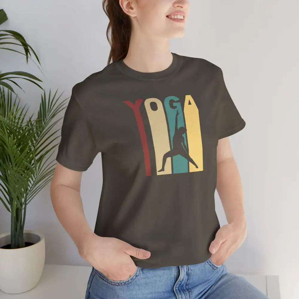 Retro Yoga Tee, Retro Yoga Graphic T-Shirt - T-Shirt