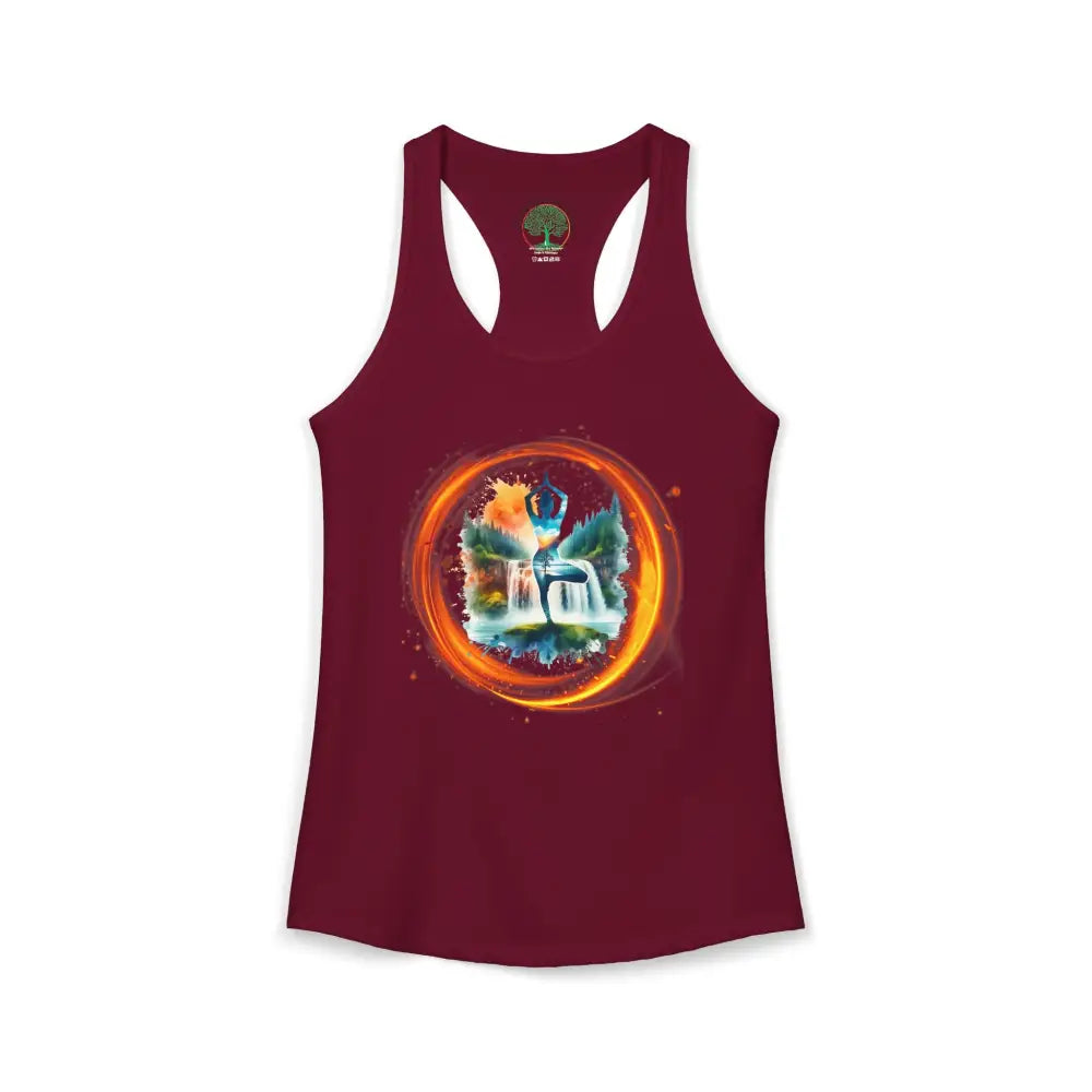 Ring of Fire Women’s Active Racerback Tank - XS / Solid Cardinal Red - Tank Top