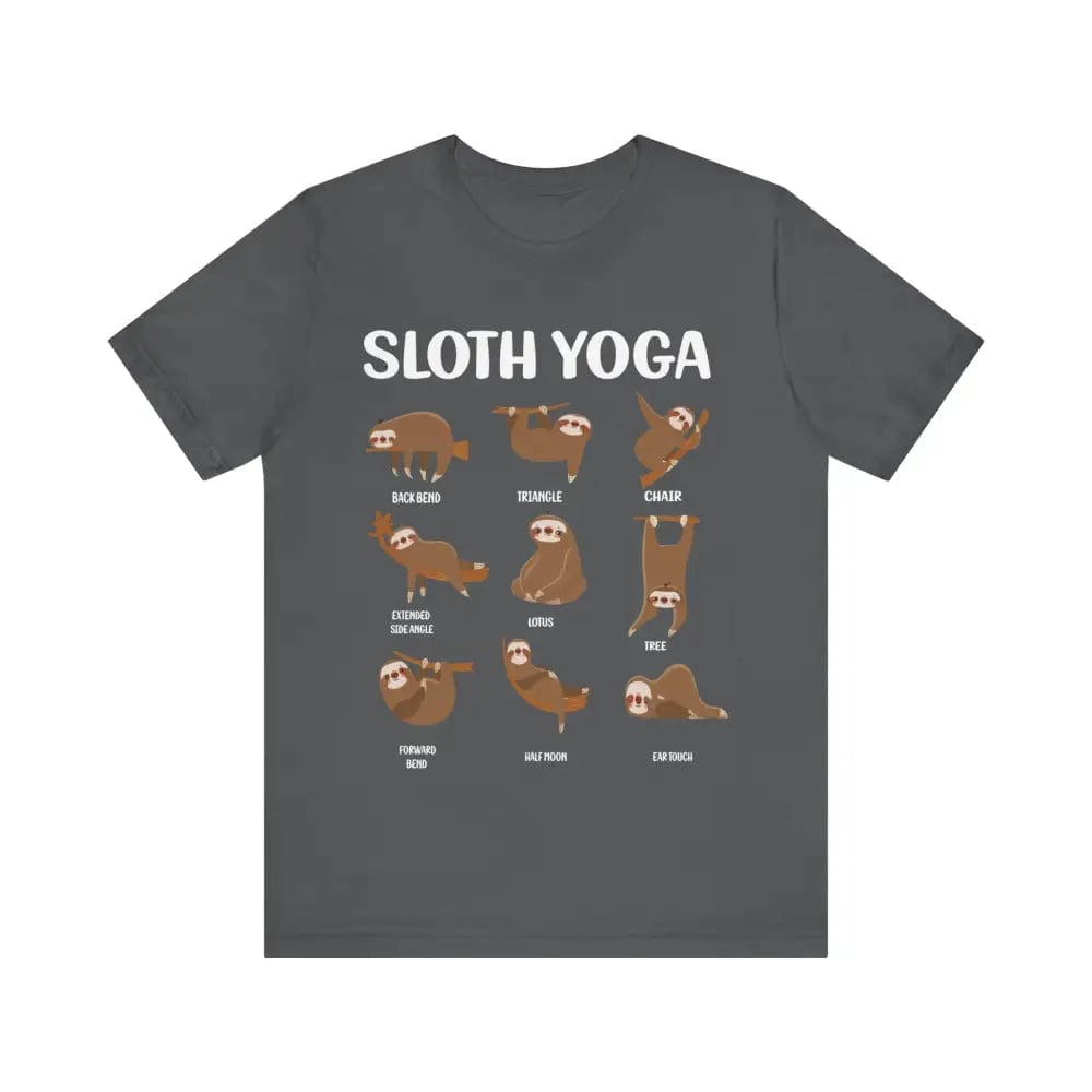 Sloth Yoga Pose Unisex Jersey Short Sleeve Tee - Asphalt / S - T-Shirt