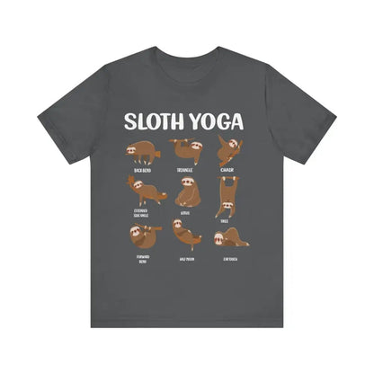 Sloth Yoga Pose Unisex Jersey Short Sleeve Tee - Asphalt / S - T-Shirt