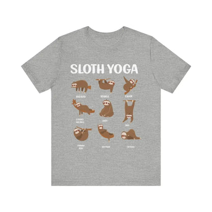 Sloth Yoga Pose Unisex Jersey Short Sleeve Tee - Athletic Heather / S - T-Shirt