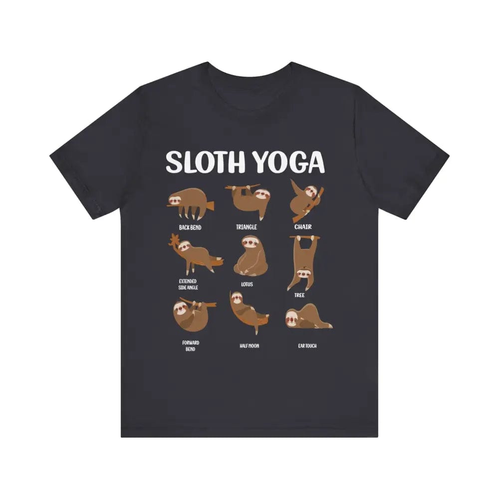 Sloth Yoga Pose Unisex Jersey Short Sleeve Tee - Dark Grey / S - T-Shirt