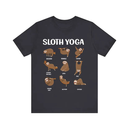 Sloth Yoga Pose Unisex Jersey Short Sleeve Tee - Dark Grey / S - T-Shirt