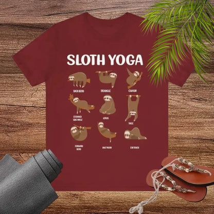 Sloth Yoga Pose Unisex Jersey Short Sleeve Tee - T-Shirt