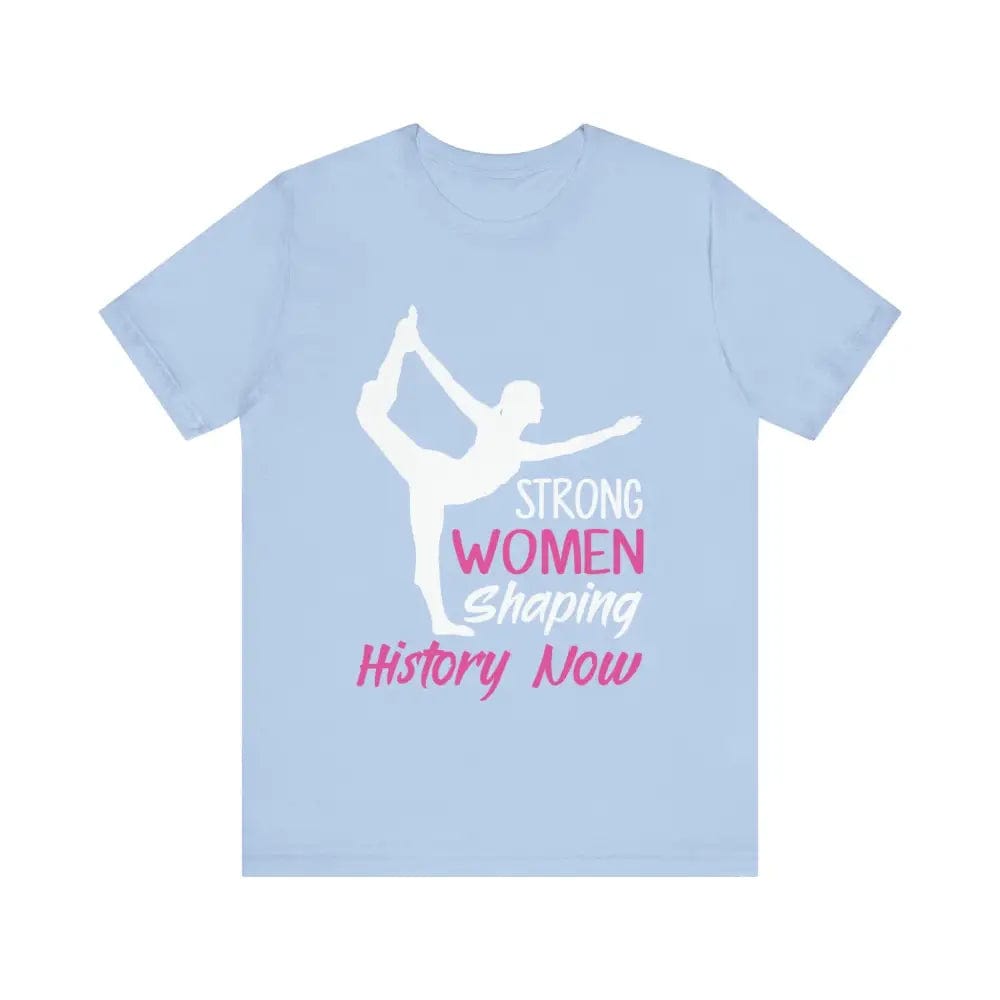 Strong Women Unisex Jersey Short Sleeve Yoga Tee - Baby Blue / S - T-Shirt