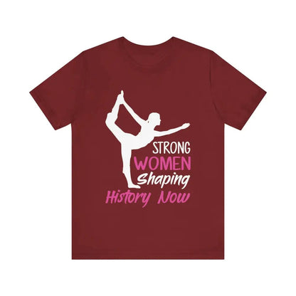 Strong Women Unisex Jersey Short Sleeve Yoga Tee - Cardinal / S - T-Shirt