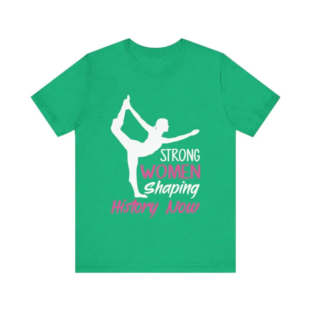 Strong Women Unisex Jersey Short Sleeve Yoga Tee - Heather Kelly / S - T-Shirt