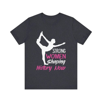 Strong Women Unisex Jersey Short Sleeve Yoga Tee - Heather Navy / S - T-Shirt