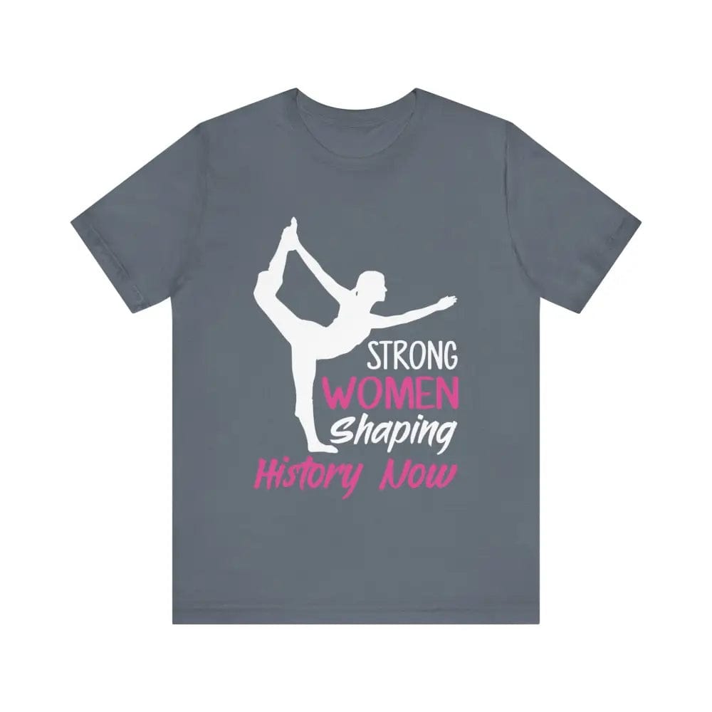 Strong Women Unisex Jersey Short Sleeve Yoga Tee - Steel Blue / S - T-Shirt