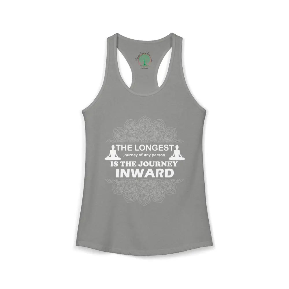 The Longest Journey Racerback Tank Inspirational Women’s Tank Top - XS / Heather Grey - Tank Top