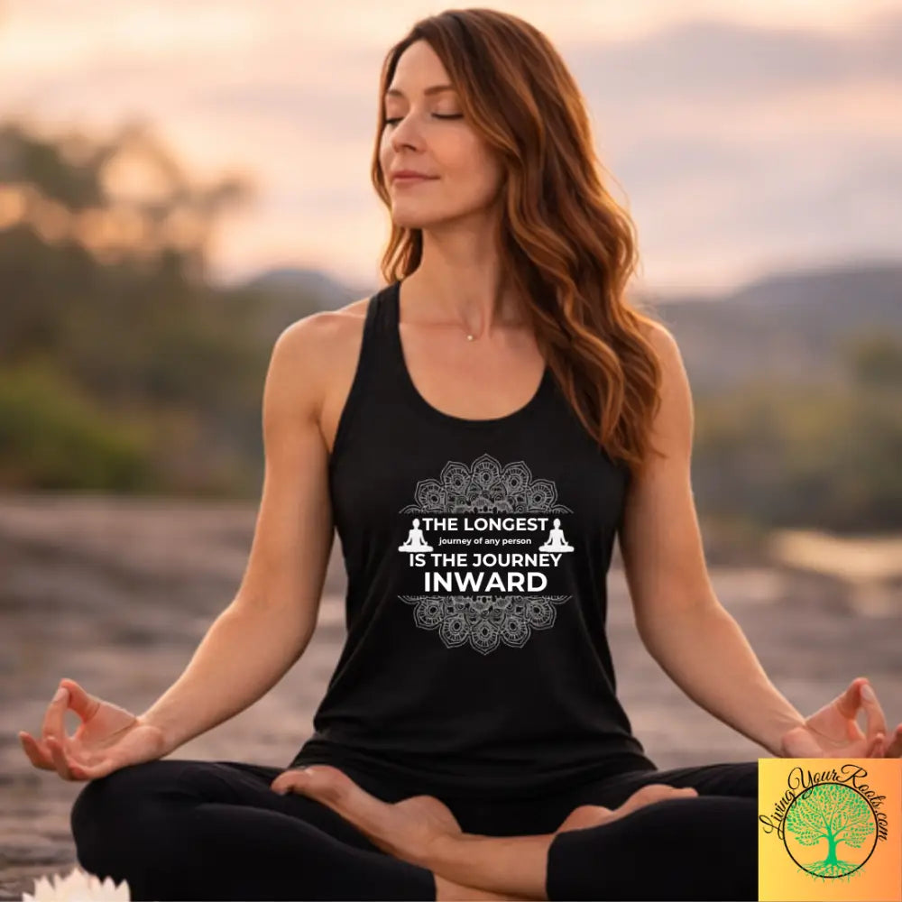 The Longest Journey Racerback Tank Inspirational Women’s Tank Top - XS / Solid Black - Tank Top