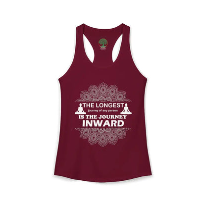 The Longest Journey Racerback Tank Inspirational Women’s Tank Top - XS / Solid Cardinal Red - Tank Top