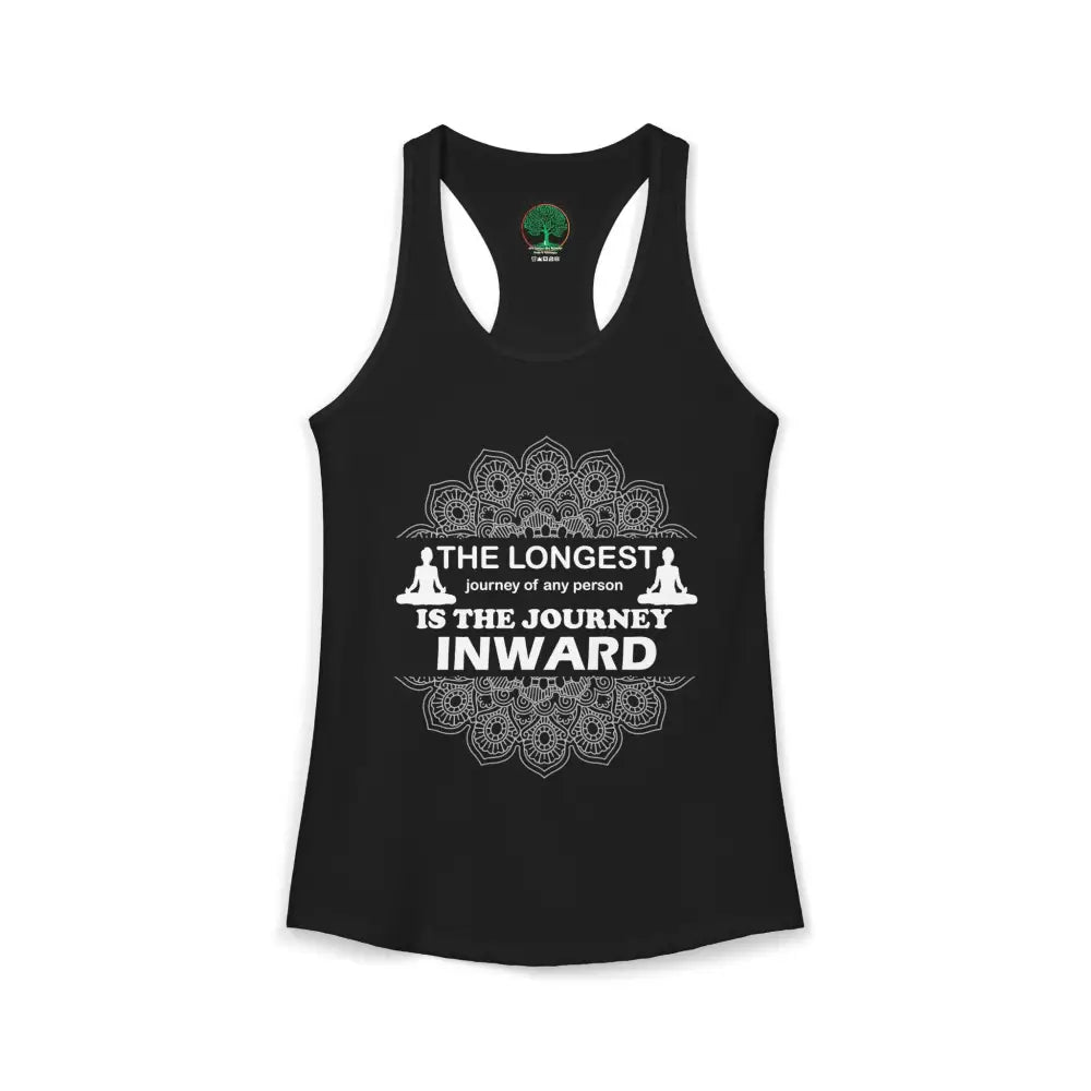 The Longest Journey Racerback Tank Inspirational Women’s Tank Top - XS / Solid Black - Tank Top