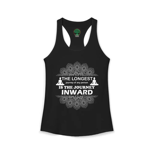 The Longest Journey Racerback Tank Inspirational Women’s Tank Top - XS / Solid Black - Tank Top