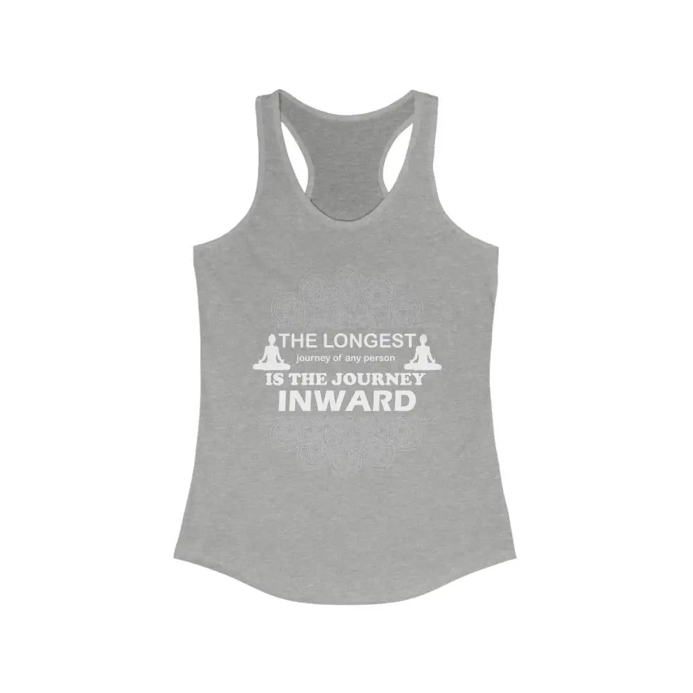 The Longest Journey Women’s Ideal Racerback Tank - Heather Grey / XS - Tank Top