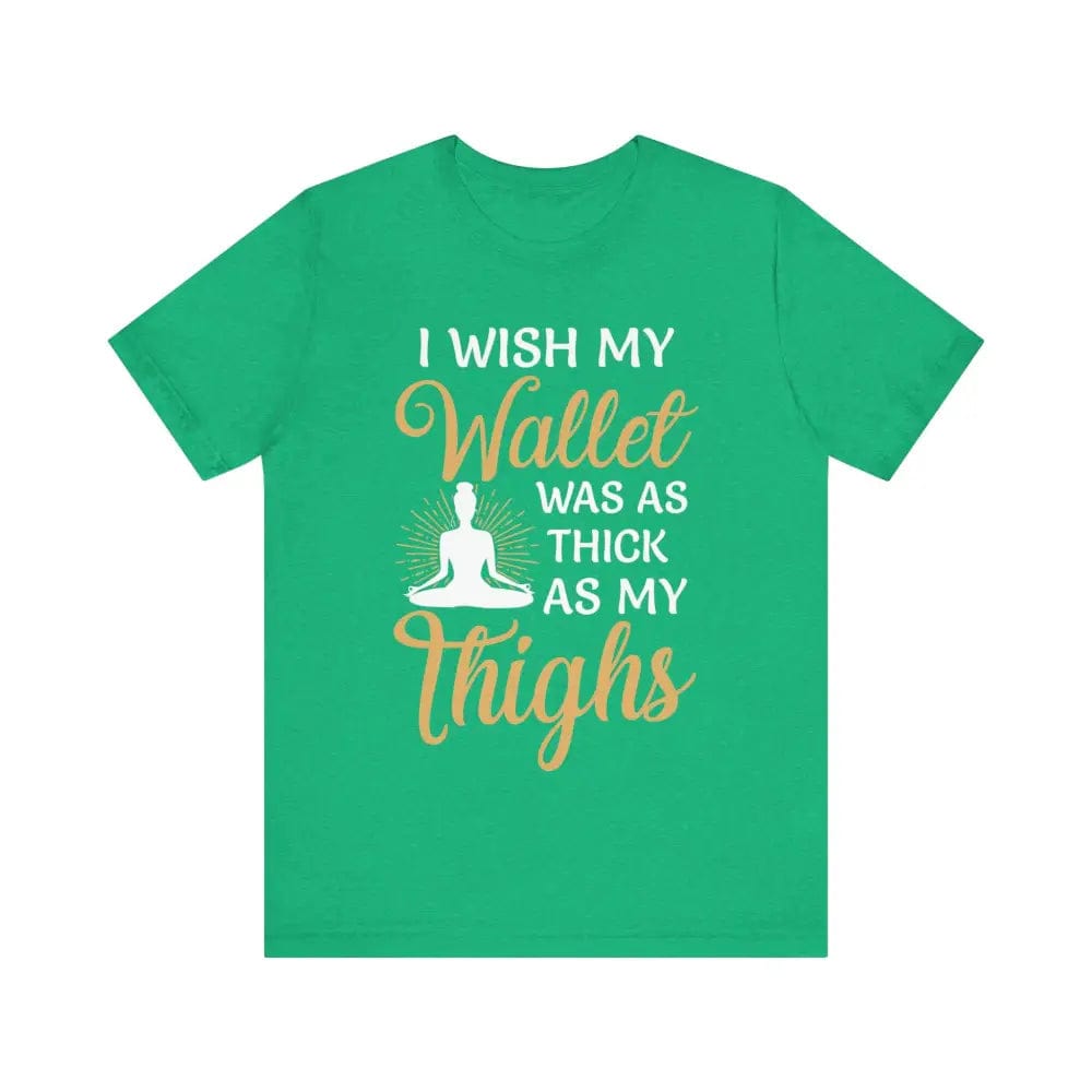 Thick Thighs Unisex Jersey Short Sleeve Yoga Tee - Heather Kelly / S - T-Shirt