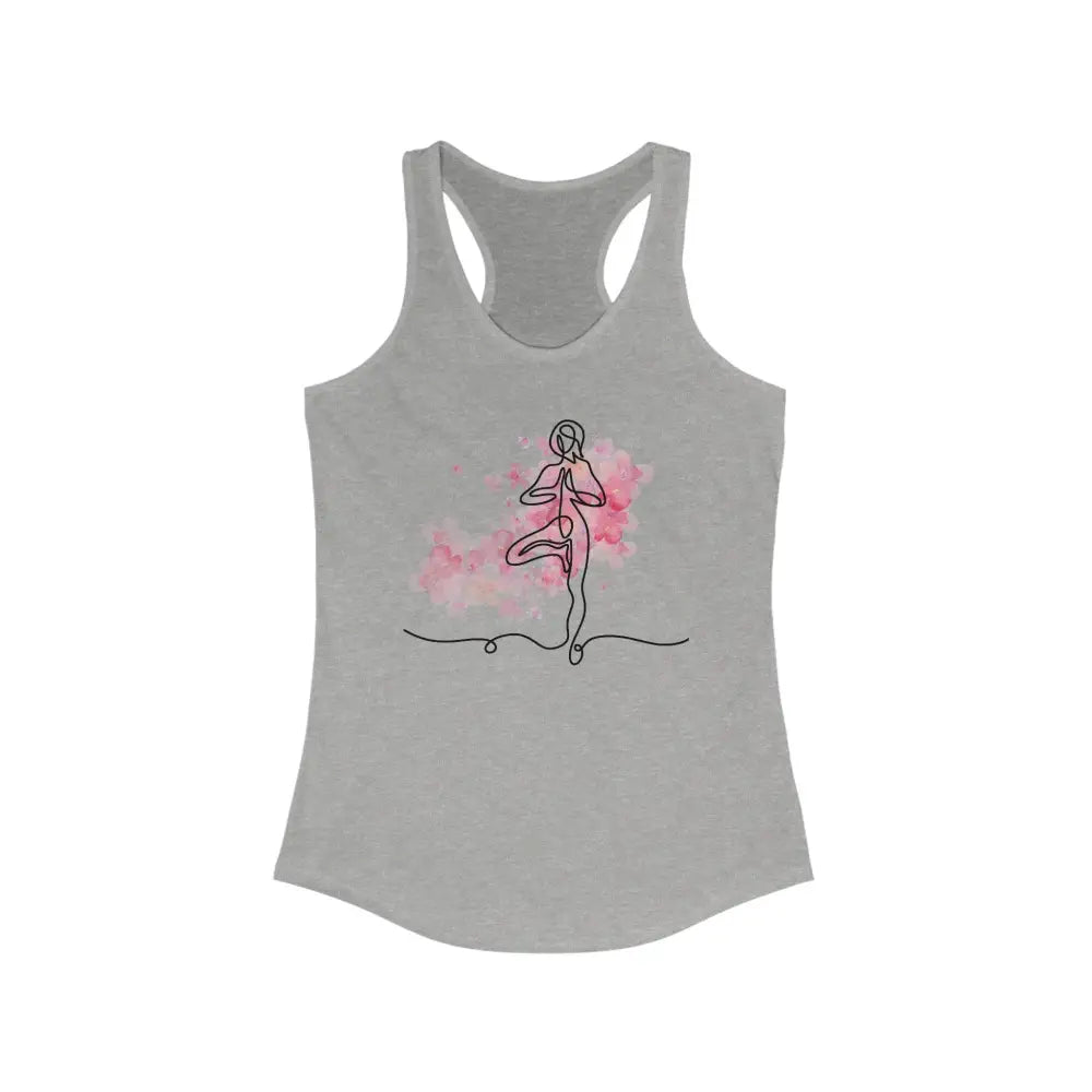 Tree Pose Women’s Ideal Racerback Tank - XS / Heather Grey - Tank Top