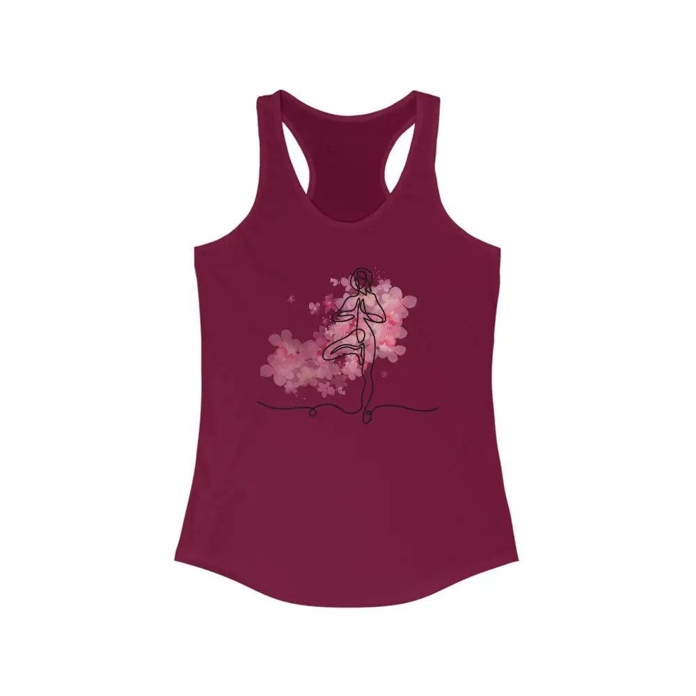 Tree Pose Women’s Ideal Racerback Tank - XS / Solid Cardinal Red - Tank Top