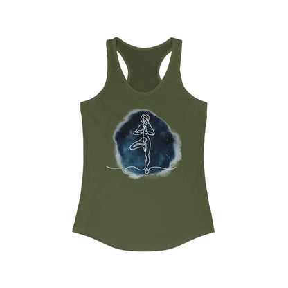 Tree pose Women’s Ideal Racerback Tank - XS / Solid Military Green - Tank Top