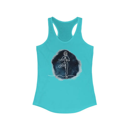 Tree pose Women’s Ideal Racerback Tank - XS / Solid Tahiti Blue - Tank Top