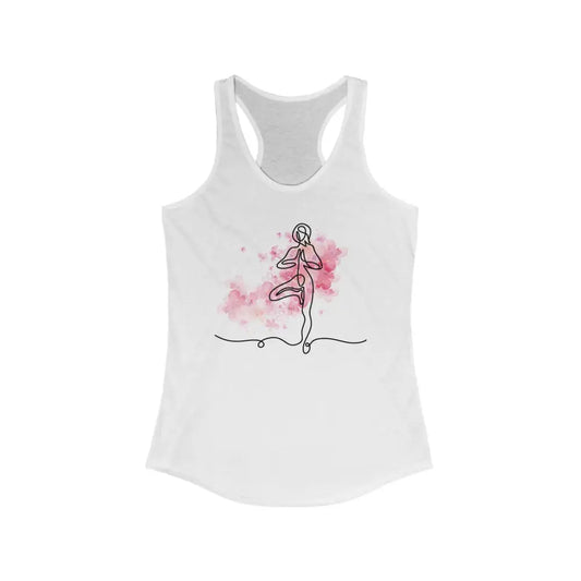 Tree Pose Women’s Ideal Racerback Tank - XS / Solid White - Tank Top