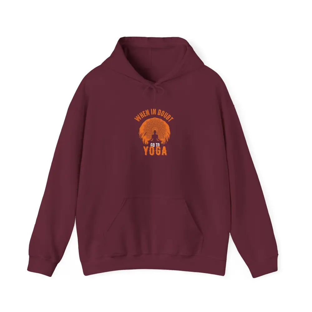 When in Doubt Go To Yoga Heavy Blend™ Hooded Sweatshirt - Hoodie