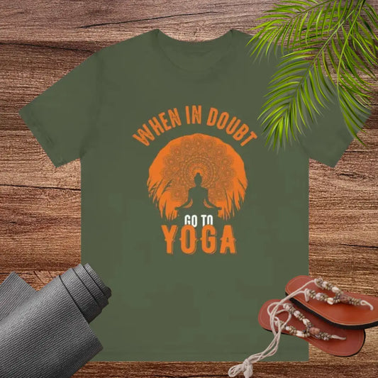 When in Doubt Yoga Unisex Jersey Short Sleeve Yoga Tee - T-Shirt