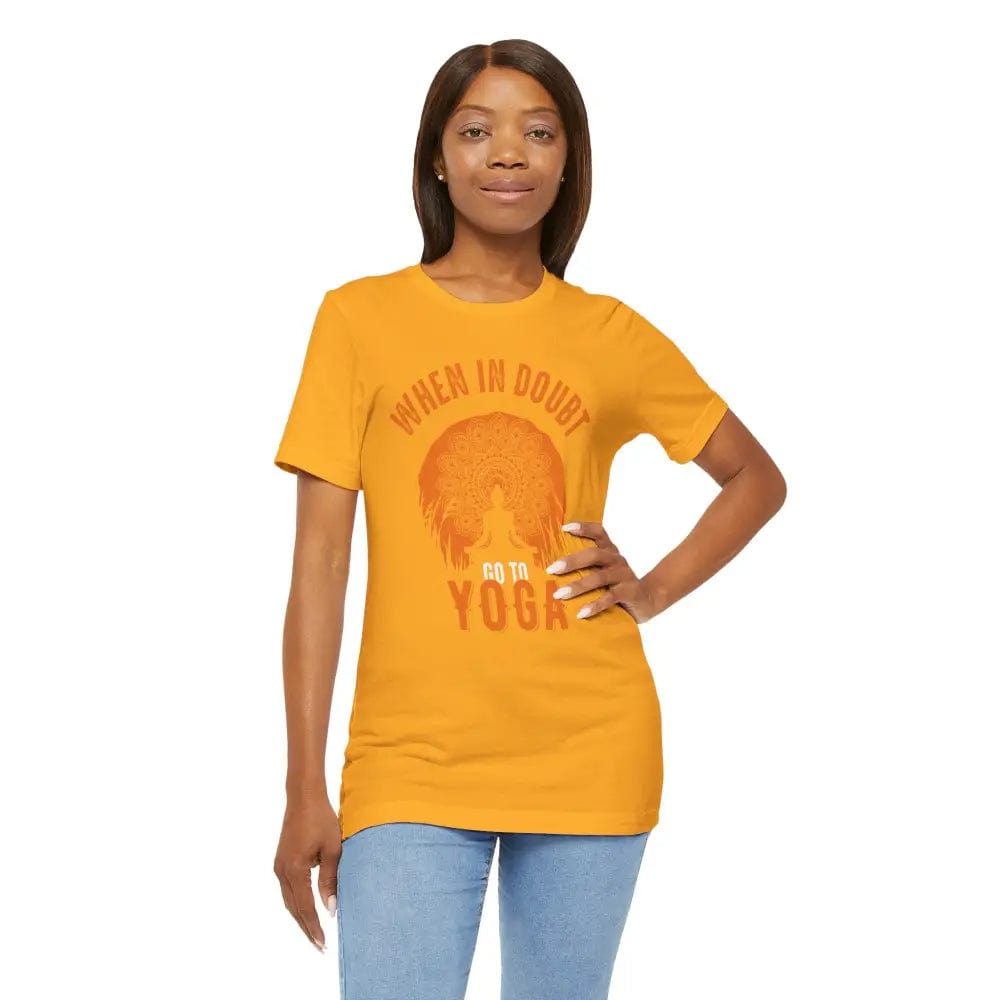 When in Doubt Yoga Unisex Jersey Short Sleeve Yoga Tee - T-Shirt