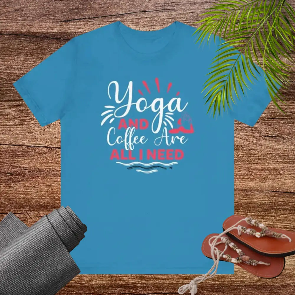 Yoga and Coffee Unisex Jersey Short Sleeve Tee - T-Shirt