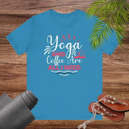 Yoga and Coffee Unisex Jersey Short Sleeve Tee - T-Shirt