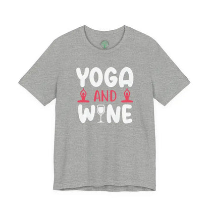 🧘‍♀️Yoga and Wine 🍷Tee for Yogis - Athletic Heather / S - T-Shirt