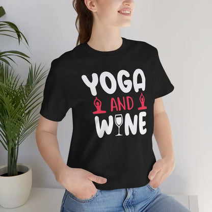 🧘‍♀️Yoga and Wine 🍷Tee for Yogis - Black Heather / S - T-Shirt