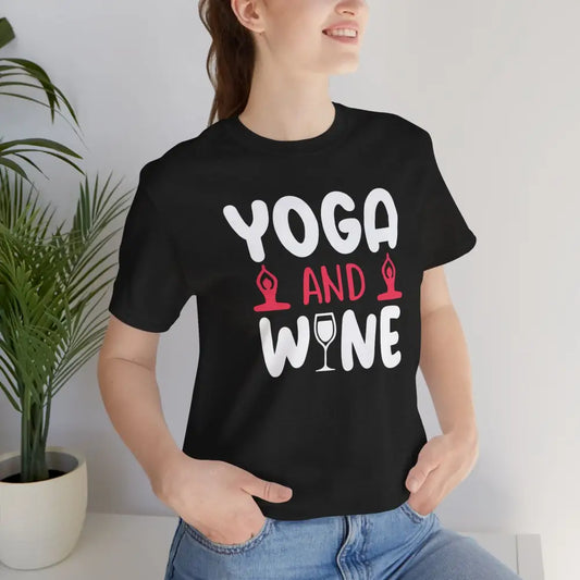 🧘‍♀️Yoga and Wine 🍷Tee for Yogis - Black Heather / S - T-Shirt