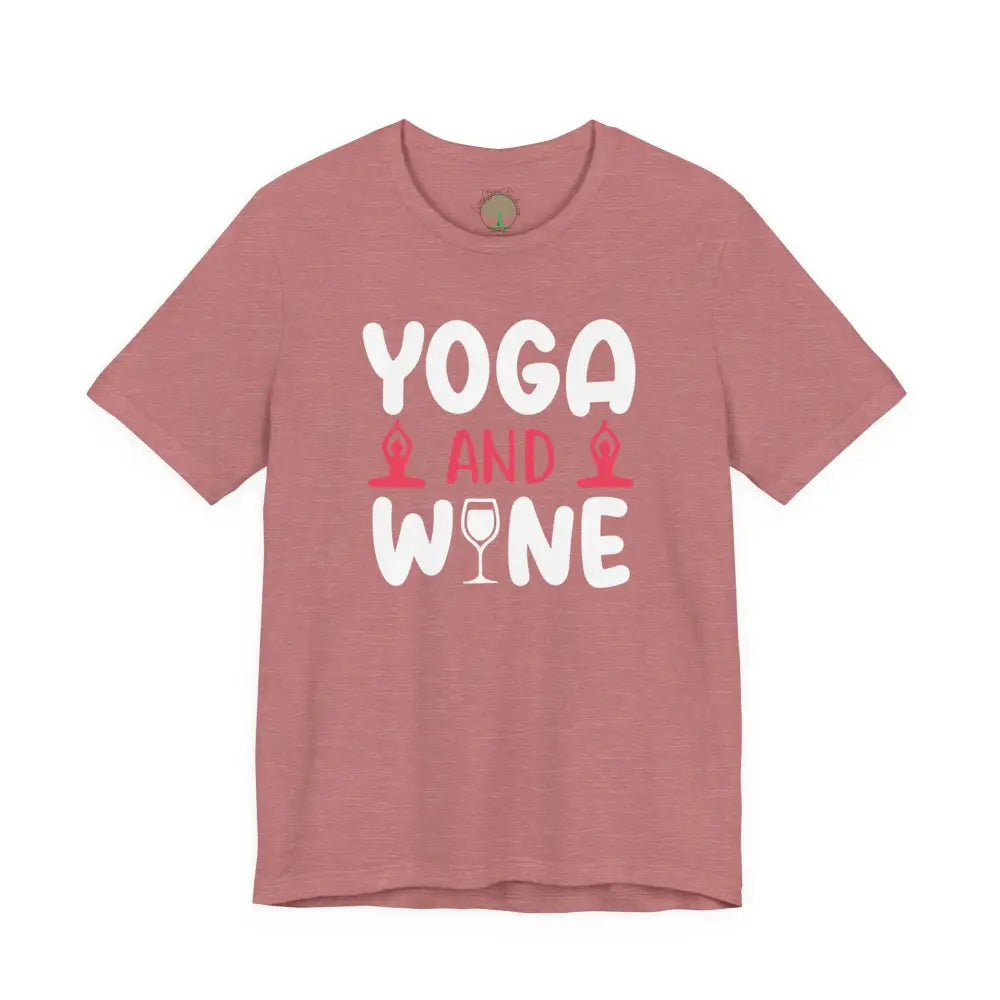 🧘‍♀️Yoga and Wine 🍷Tee for Yogis - Heather Mauve / M - T-Shirt