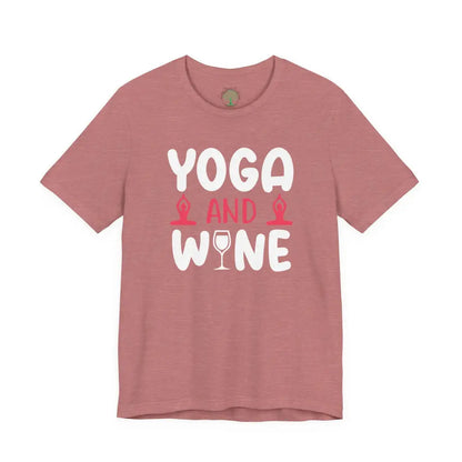 🧘‍♀️Yoga and Wine 🍷Tee for Yogis - Heather Mauve / M - T-Shirt