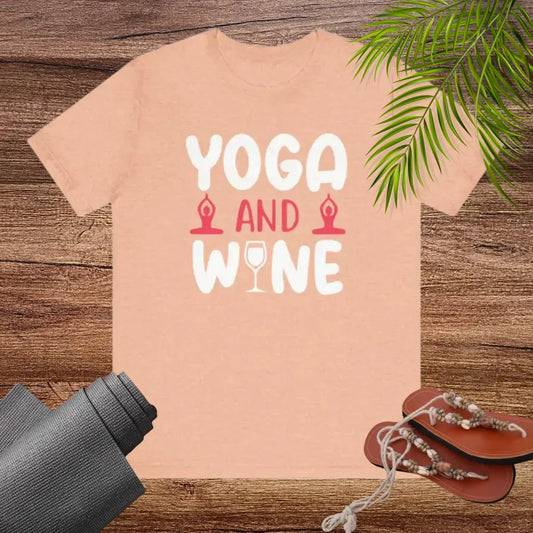 Yoga and Wine Unisex Jersey Short Sleeve Tee - T-Shirt