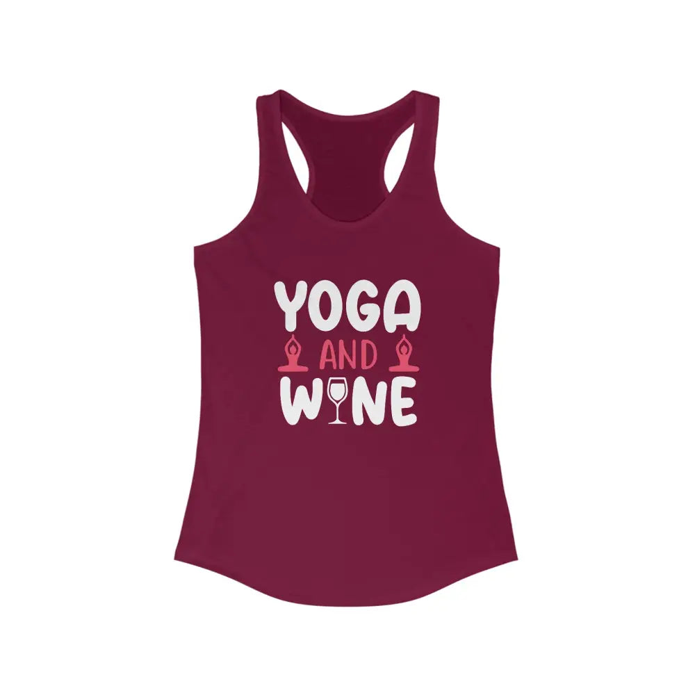 Yoga and Wine Women’s Ideal Racerback Tank - Solid Cardinal Red / XS - Tank Top