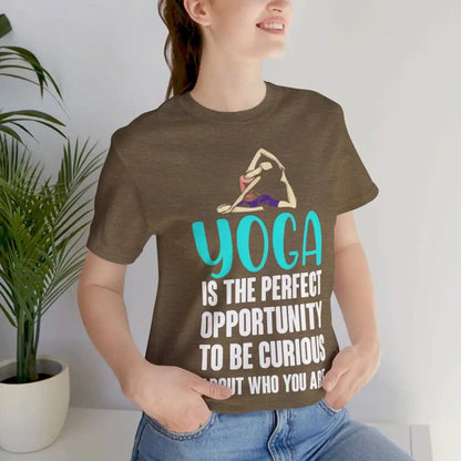 Yoga - Be Curious About Self unisex jersey short sleeve tee - T-Shirt