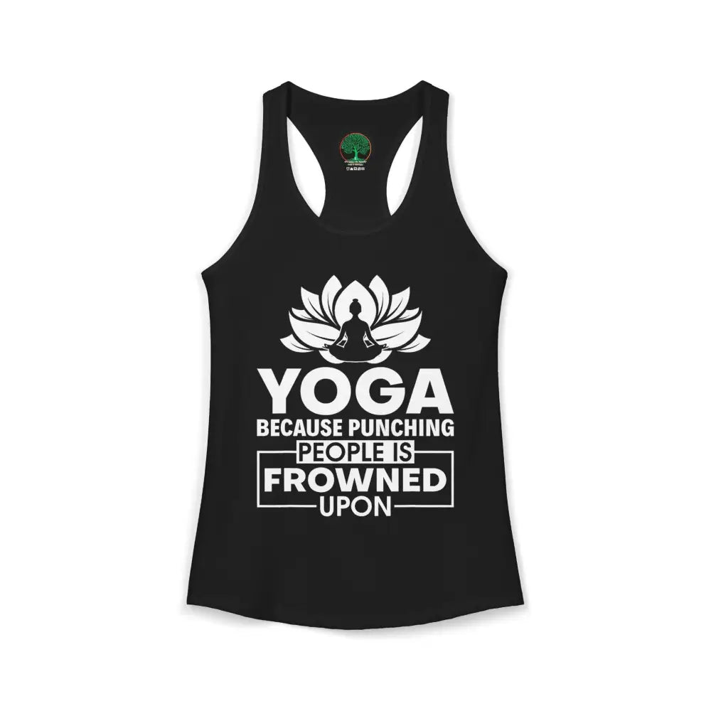 Yoga Because...Women’s Active Racerback Tank - XS / Solid Black - Tank Top