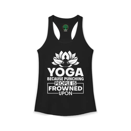 Yoga Because...Women’s Active Racerback Tank - XS / Solid Black - Tank Top